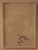 Erika Pfeifferová, Kresba drátkem, nití a provázkem, z cyklu Etažéry, Asambláž, tužka, papír, Box 67 x 50 cm, 2.500,- Kč